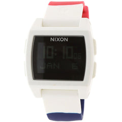 Nixon Men's Digital Watch - Base Tide Quartz Black Dial Silicone Strap | A1104083
