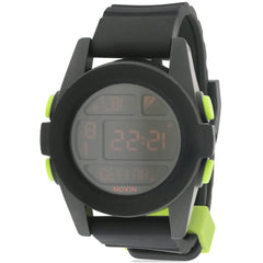 Nixon Men's Digital Watch - Unit Black Rubber Strap | A197760