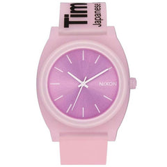 Nixon Men's Japanese Quartz Watch - Time Teller P Pink Dial Rubber Strap | A1193170