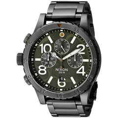 Nixon Men's Lefty Watch - 48-20 Chrono Green & Black Dial Bracelet | A4862069