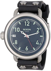 Nixon Men's Lefty Watch - October Black Dial Black Leather Strap | A488000