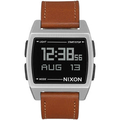 Nixon Men's Quartz Watch - Base Leather Digital Dial Brown Strap | A1181747