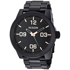 Nixon Men's Quartz Watch - Corporal SS Black Dial Black Bracelet | A346957