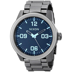 Nixon Men's Quartz Watch - Corporal SS Blue Dial Stainless Steel Bracelet | A3461427