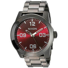 Nixon Men's Quartz Watch - Corporal SS Red Dial Stainless Steel Bracelet | A3462073