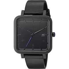 Nixon Men's Quartz Watch - Ragnar 36 Black Dial Leather Strap | A985001