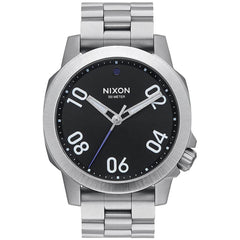 Nixon Men's Quartz Watch - Ranger 40 Black Dial Silver Tone Bracelet | A468000