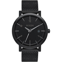 Nixon Men's Quartz Watch - Rollo 38 SS Black Dial Mesh Bracelet | A1087001