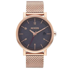 Nixon Men's Quartz Watch - Rollo 38 SS Rose Gold Tone Dial Mesh Bracelet | A10872449
