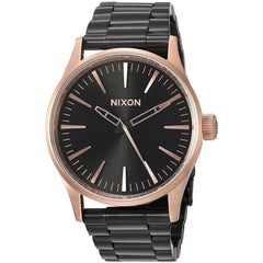 Nixon Men's Quartz Watch - Sentry 38 SS Black Dial Black Bracelet | A4502481