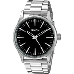 Nixon Men's Quartz Watch - Sentry 38 SS Black Dial Bracelet | A450000