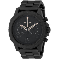 Nixon Men's Quartz Watch - The Ranger Chrono Black & Rose Gold Dial Bracelet | A549957