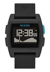 Nixon Men's Strap Watch - Base Tide Chronograph Black Silicone Rubber | A1104018