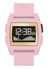 Nixon Men's Strap Watch - Base Tide Chronograph Digital Dial Pink Silicone | A11042773