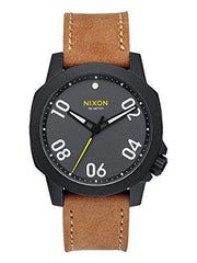 Nixon Men's Strap Watch - Ranger 40 Leather Quartz Black Dial | A4712093