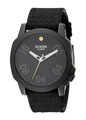 Nixon Men's Strap Watch - Ranger 45 Black Nylon & Leather | A514001