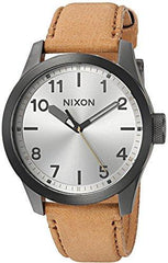 Nixon Men's Strap Watch - Safari Leather Silver Dial Brown Leather | A9752741