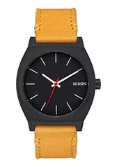 Nixon Men's Strap Watch - Time Teller Quartz Black Dial Orange Leather | A0452448