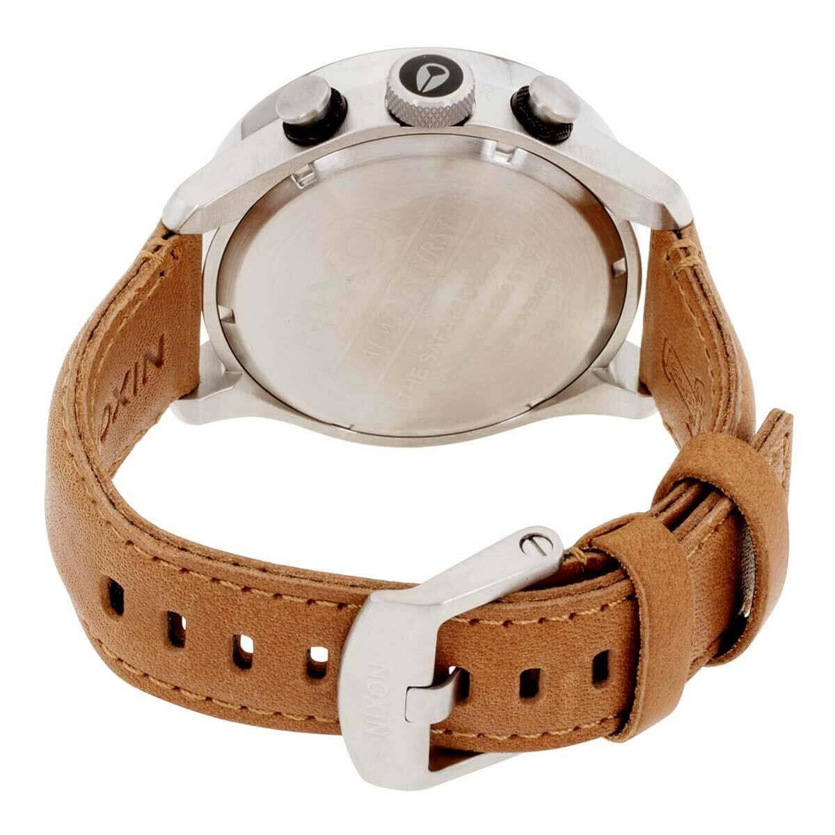 Nixon Men's Swiss Quartz Watch - Safari Dual Time Silver and Black