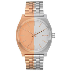 Nixon Men's Watch - Time Teller Rose Gold and Silver Tone Dial Bracelet | A0453239
