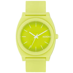 Nixon Unisex Japanese Quartz Watch - Time Teller P Yellow Rubber Strap | A1193014