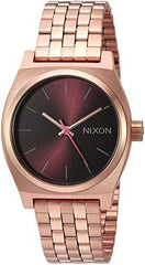 Nixon Women's Bracelet Watch - Medium Time Teller Brown Dial Rose Gold | A11302617
