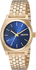 Nixon Women's Bracelet Watch - Medium Time Teller Quartz Blue Dial Gold | A11301931