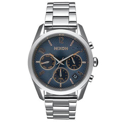 Nixon Women's Chronograph Watch - Bullet Blue Dial Stainless Steel Bracelet | A9492195