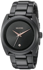 Nixon Women's Diamond Watch - Women's Queenpin Black Dial Black Steel | A935001
