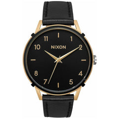 Nixon Women's Japanese Quartz Watch - Arrow Black Genuine Leather Strap | A10913222