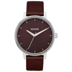 Nixon Women's Quartz Watch - Kensington Silver Tone Case Leather Strap | A1082990