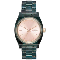 Nixon Women's Quartz Watch - Time Teller Pink Dial Aqua Plastic Bracelet | A12142930