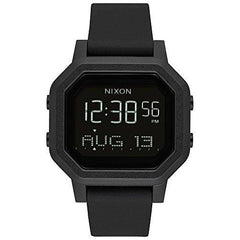 Nixon Women's Strap Watch - Siren Chronograph Digital Dial Black Silicone | A1210001