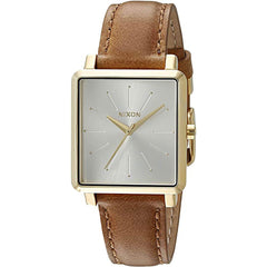 Nixon Women's Watch - K Squared Silver Tone Dial Yellow Gold Case Strap | A4721425