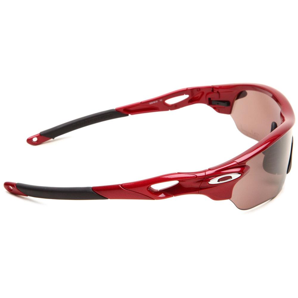 Oakley OO9183-03 Clear Grey Polarized Lens Radarlock Edge Goupie Red P