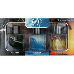 Ocean Pacific Men's Fragrance Gift Collection - OP Black, Blue, Gold EDP, 3 Piece