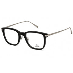 Omega Men's Eyeglasses - Clear Lens Shiny Black/Smoke Square Frame | OM5005-H 01A