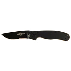 Ontario Knife Company Folding Knife - RAT I Black Partially Serrated Blade | OKC8847