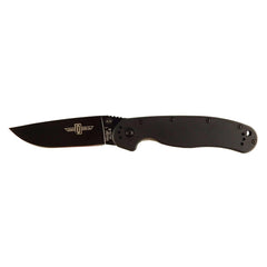 Ontario Knife Company Folding Knife - RAT I Plain Edge Blade Black Handle | OKC8846