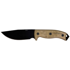 Ontario Knife Company Knife - RAT-5 Carbon Steel Blade Tan Micarta Handle | OKC8667