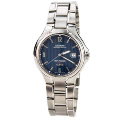 Orient CVD0P005D Men's Blue Dial Stainless Steel Solar Cell Energy Watch