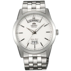 Orient EV0S003W Men's Union White Dial Stainless Steel Automatic Power Reserve Watch
