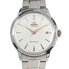 Orient Men's Automatic Watch - Bambino White Dial Two Tone Bracelet | RA-AC0004S00C