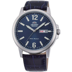 Orient Men's Automatic Watch - Commuter Blue Dial Leather Strap | RA-AA0C05L19A