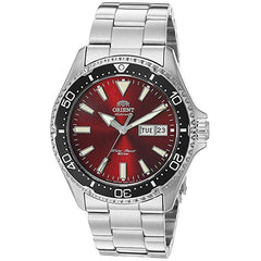 Orient Men's Automatic Watch - Kamasu Red Dial Silver Bracelet | RA-AA0003R19A