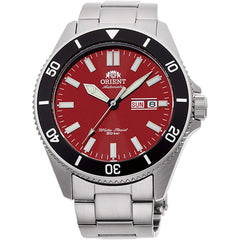 Orient Men's Automatic Watch - Kanno Red Dial Silver Tone Bracelet | RA-AA0915R19B