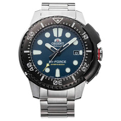 Orient Men's Automatic Watch - M-Force Dive Blue Dial Bracelet | RA-AC0L07L00B