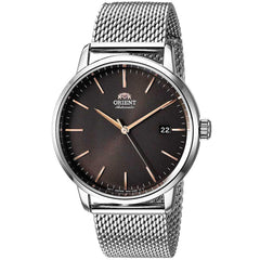 Orient Men's Automatic Watch - Maestro Brown Dial Mesh Bracelet | RA-AC0E05N10A
