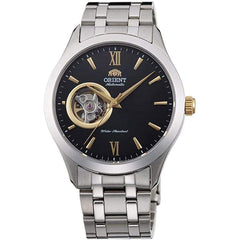Orient Men's Automatic Watch - Open Heart Dial Silver Steel Bracelet | FAG03002B0
