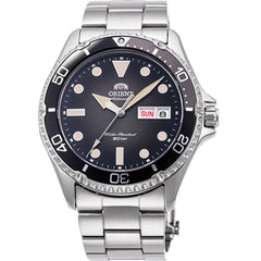 Orient Men's Automatic Watch - Sport Dive Black Dial Silver Bracelet | RA-AA0810N19B